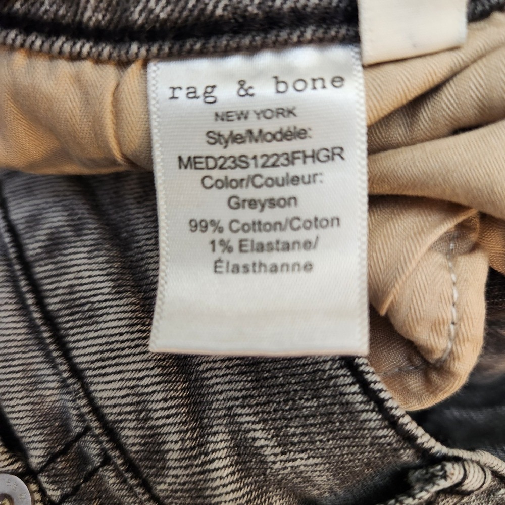 Rag & Bone New York FIT 2 SLIM Mens 33×32 Jeans Greyson Skinny Stretch Designer - Picture 9 of 10